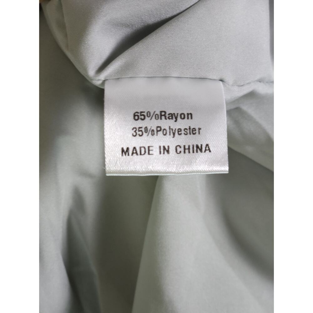 ZESICA Size L Smocked Long Sleeve Ruffle Hem Dress Light Sage Green - Picture 12 of 15